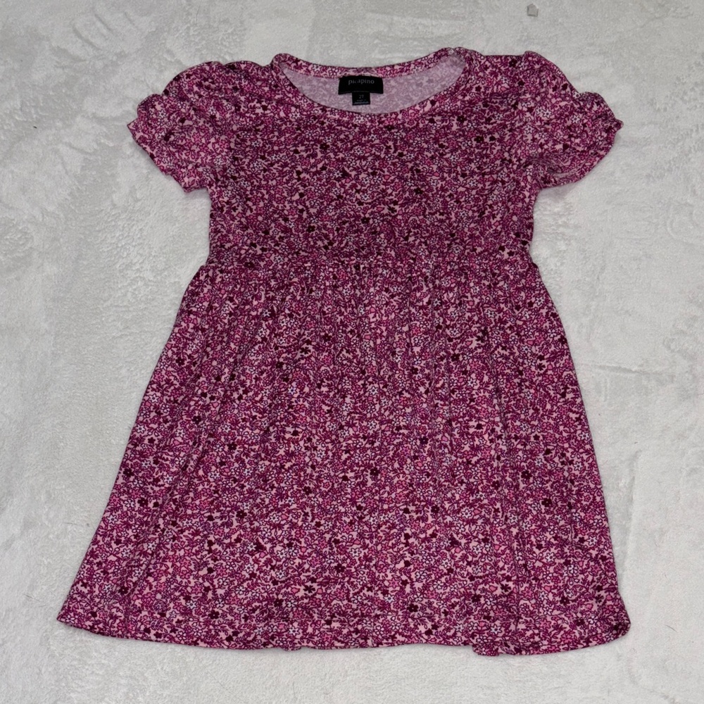 Picapino Charming Pink Floral Kids Dress 2T